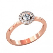 Damenring aus 585er Rotgold mit Brilliant